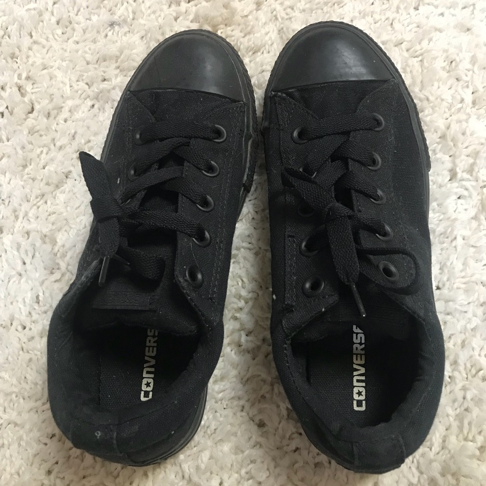 black converse. kids 3 but fits a womens 6